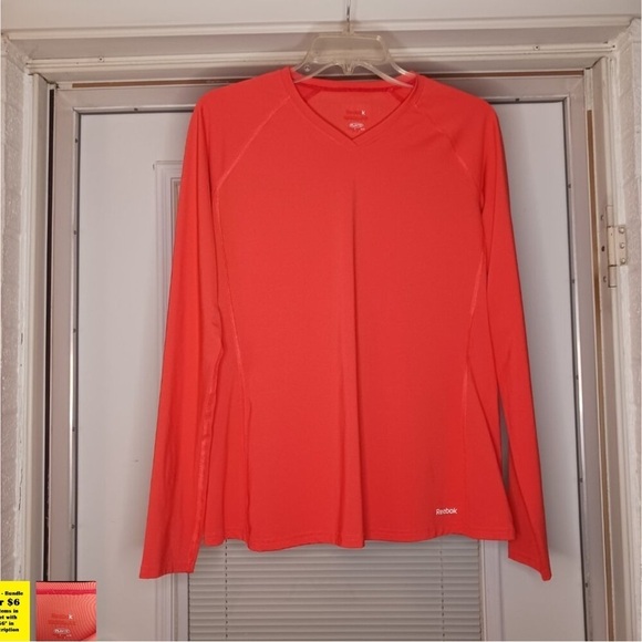 Reebok Tops - Reebok Women's Coral Pink Long Sleeve Top